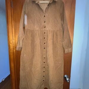 Woman Within Caramel Corduroy Dress